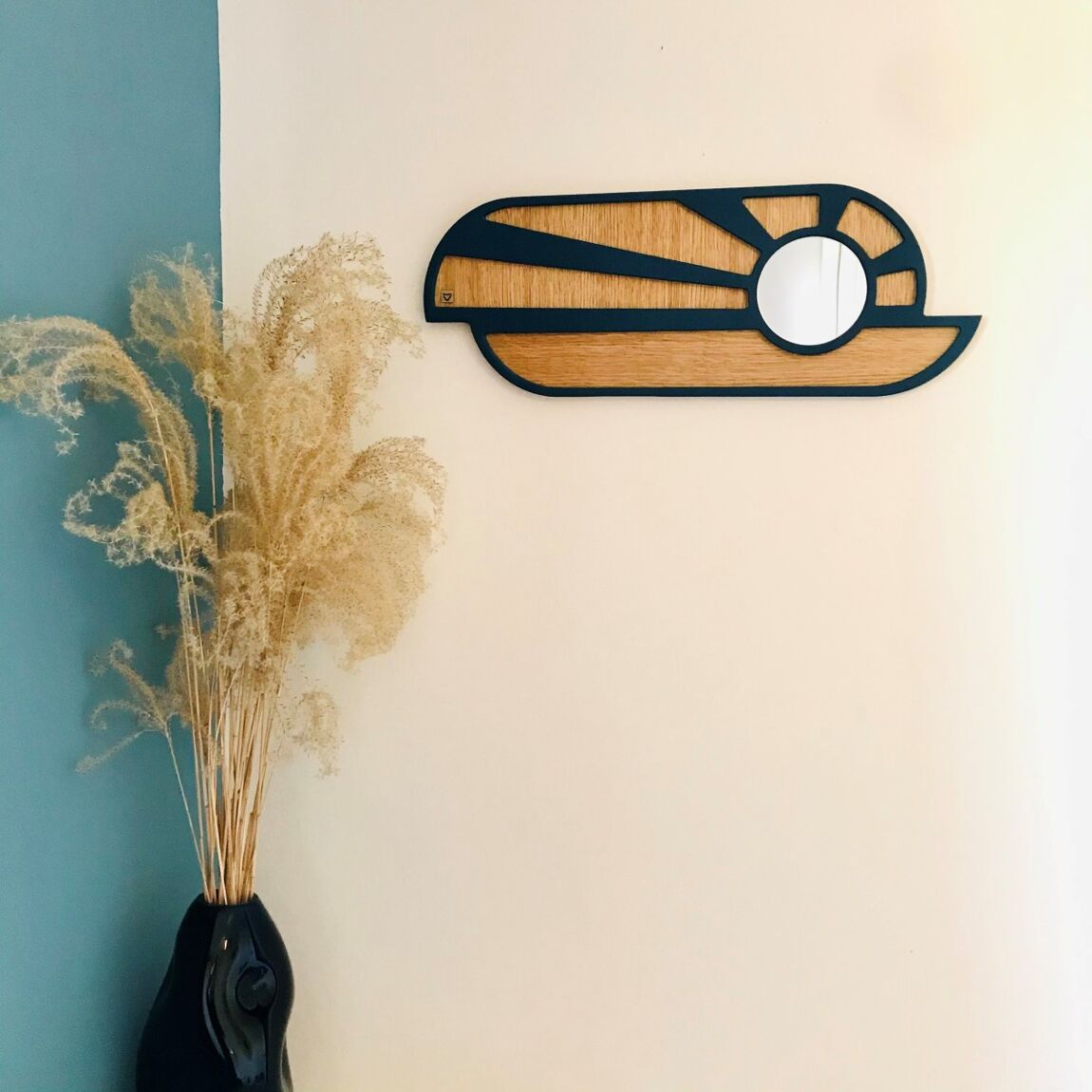 DikromA - Miroir Blue Sunset en bois - S