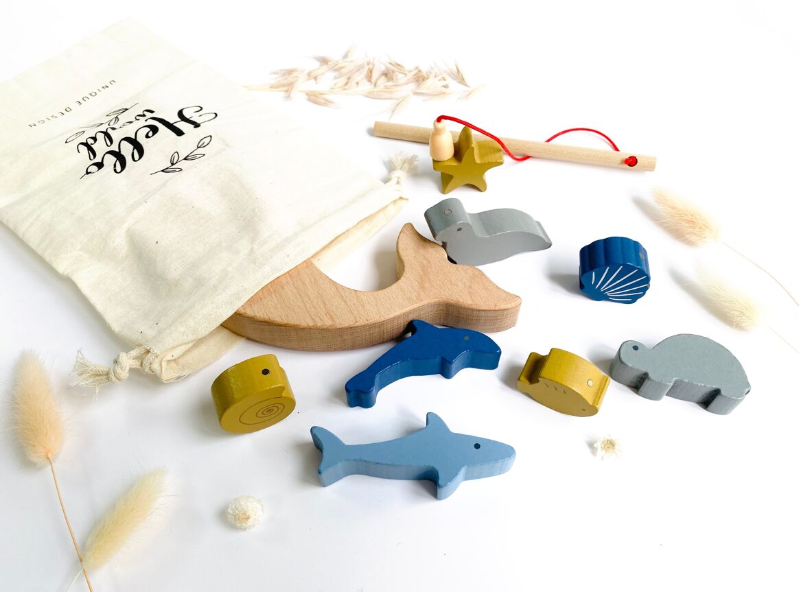 Jeu de pêche aimanté Océan - Canne à pêche océan